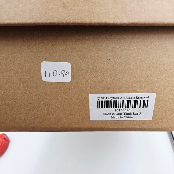 Joyfley Youth Sloan Gray Suede Tall Boots Size 3 Side Zip Studded Detail - Picture 9 of 9